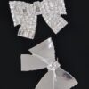 Ribbon Bow Rhinestone Earrings – Polished Sparkle