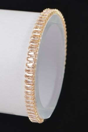 Cubic Zirconia Bracelet – Slim Polished Row