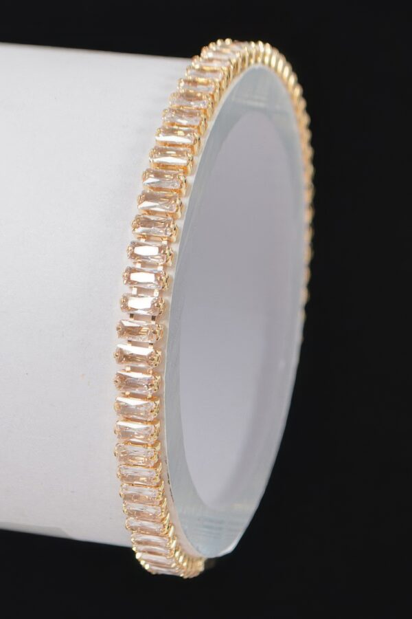 Cubic Zirconia Bracelet – Slim Polished Row