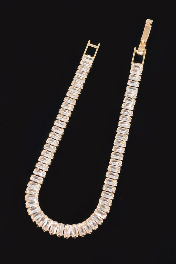 Cubic Zirconia Bracelet – Slim Polished Row