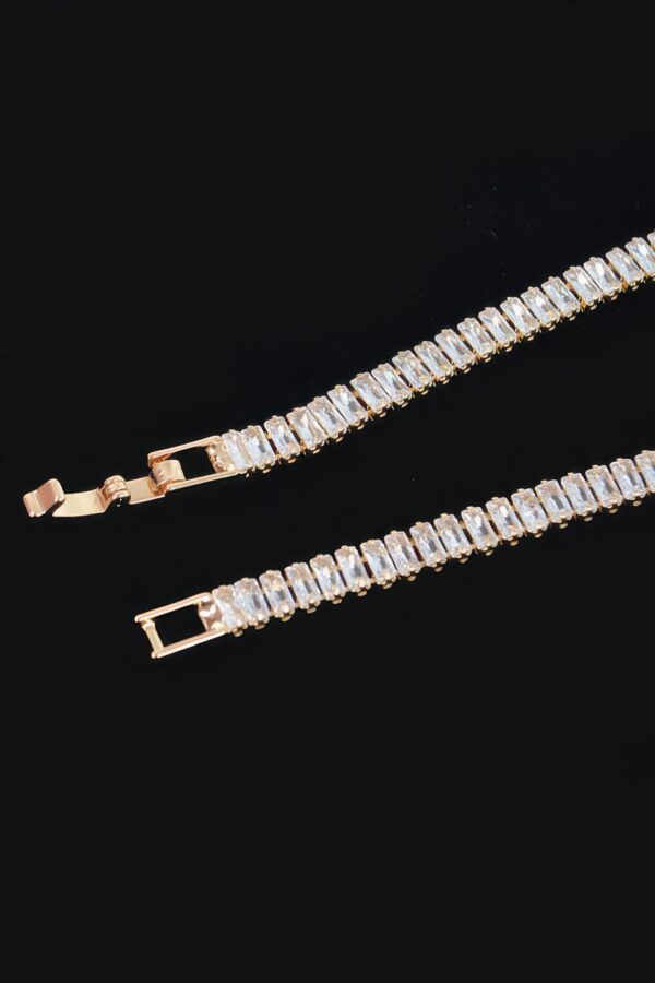 Cubic Zirconia Bracelet – Slim Polished Row