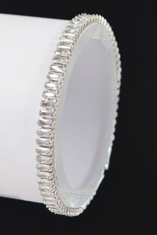 Cubic Zirconia Bracelet – Slim Polished Row