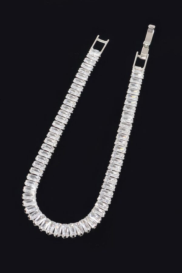 Cubic Zirconia Bracelet – Slim Polished Row