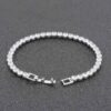 Slim Cubic Zirconia Bracelet – Polished Metal