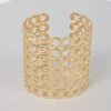 Wide Chain Metal Cuff Bracelet – Polished Open-Back
