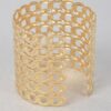 Wide Chain Metal Cuff Bracelet – Polished Open-Back