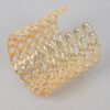 Wide Chain Metal Cuff Bracelet – Polished Open-Back