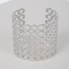 Wide Chain Metal Cuff Bracelet – Polished Open-Back