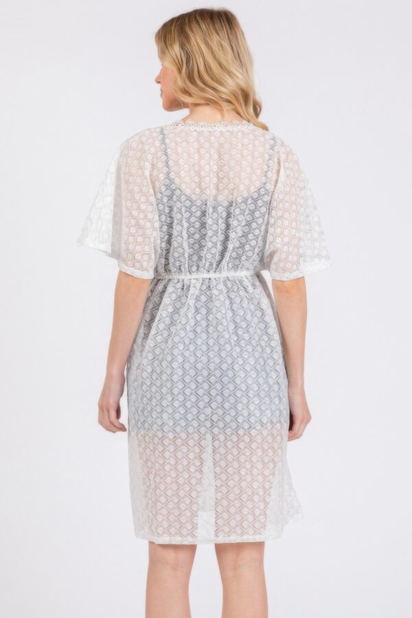 V-Neck Crochet Lace Cover-Up – Lightweight Beach Layer
