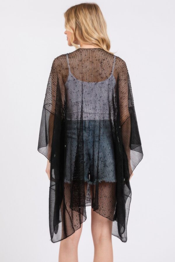 Sequin Mesh Cover-Up – Embellished Sheer Swim Layer