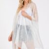 Sequin Mesh Cover-Up – Embellished Sheer Swim Layer