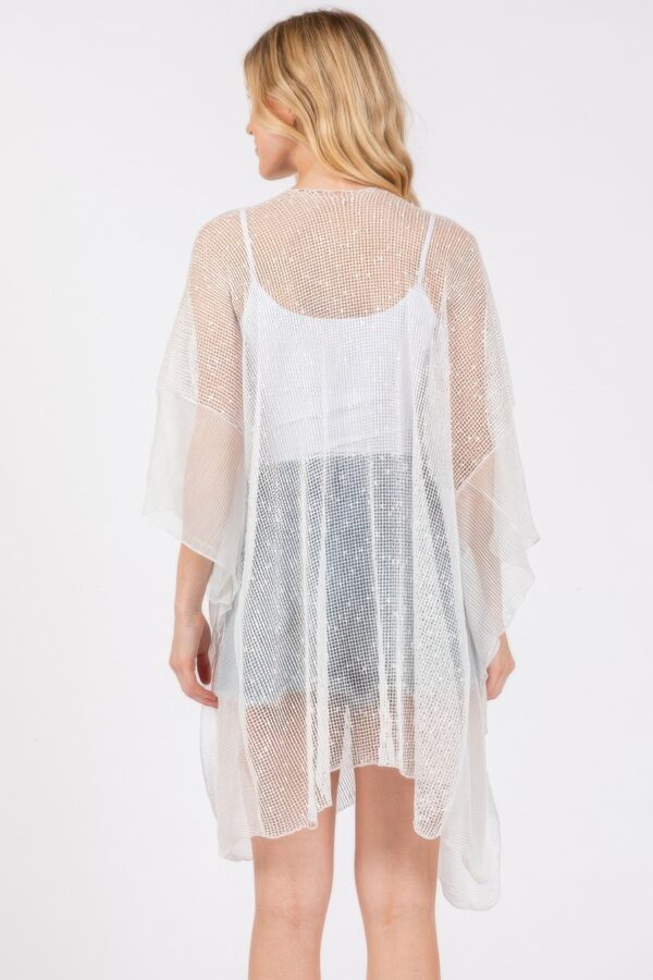 Sequin Mesh Cover-Up – Embellished Sheer Swim Layer