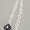 Flower Faux Pearl Elastic Belt – PVC Floral Accent