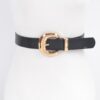PU Faux Leather Belt with Metal Buckle – Streamlined Style