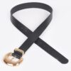 PU Faux Leather Belt with Metal Buckle – Streamlined Style