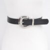 PU Faux Leather Belt with Metal Buckle – Streamlined Style