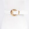 PU Faux Leather Belt with Metal Buckle – Streamlined Style