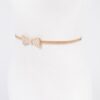 Bow-Accent Stretch Belt – Elastic Band with Iron Detail