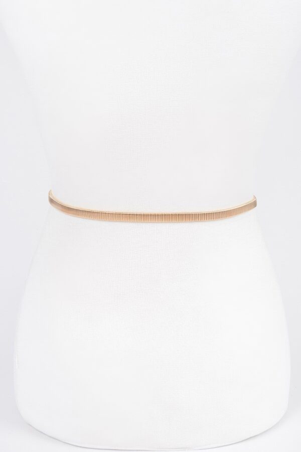 Bow-Accent Stretch Belt – Elastic Band with Iron Detail