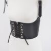 Vegan Leather Corset Harness Belt with Metal Buckles