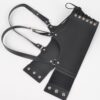 Vegan Leather Corset Harness Belt with Metal Buckles