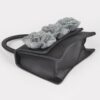 Rhinestone Flower Top-Handle Bag – Denim & Faux Leather