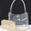 Clear Hobo Bag with Rhinestone Handle – Small