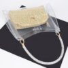 Clear Hobo Bag with Rhinestone Handle – Small