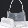 Clear Hobo Bag with Rhinestone Handle – Small