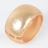 Gold-Tone Hammered Metal Bangle – Oval