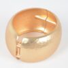 Gold-Tone Hammered Metal Bangle – Oval