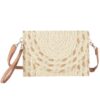 Mixed-Color Straw Clutch & Crossbody Bag