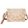 Mixed-Color Straw Clutch & Crossbody Bag