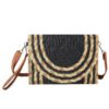 Mixed-Color Straw Clutch & Crossbody Bag