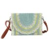Multi-Pattern Faux Straw Clutch & Crossbody Bag