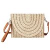 Multi-Color Woven Straw Clutch – Convertible Crossbody