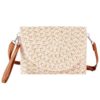 Multi-Color Woven Straw Clutch – Convertible Crossbody
