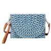 Multi-Color Woven Straw Clutch – Convertible Crossbody