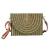 Straw Clutch Crossbody with Gold Threads – Mixed Color