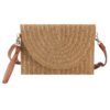Straw Clutch Crossbody with Gold Threads – Mixed Color