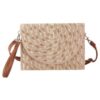 Straw Clutch Crossbody with Gold Threads – Mixed Color