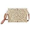 Multi-Color Straw Clutch & Crossbody Bag – Woven Paper