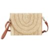 Stitched Straw Clutch & Convertible Crossbody Bag