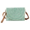 Stitched Straw Clutch & Convertible Crossbody Bag