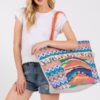 Boho Pom Pom Fringe Tote – Printed Beach Bag