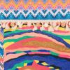 Boho Pom Pom Fringe Tote – Printed Beach Bag