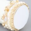 Multi Oval Stone Beaded Bracelet – Gold-Tone & Faux Pearl