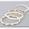 Multi Oval Stone Beaded Bracelet – Gold-Tone & Faux Pearl