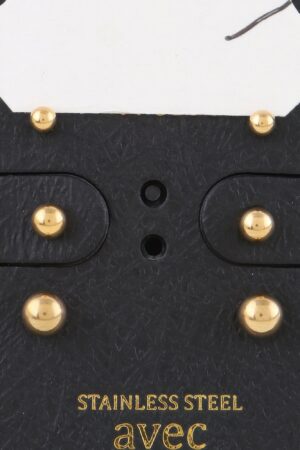 Triple Orb Vertical Stud Earrings – Polished Finish