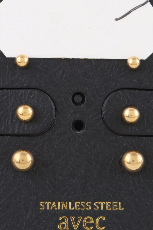 Triple Orb Vertical Stud Earrings – Polished Finish